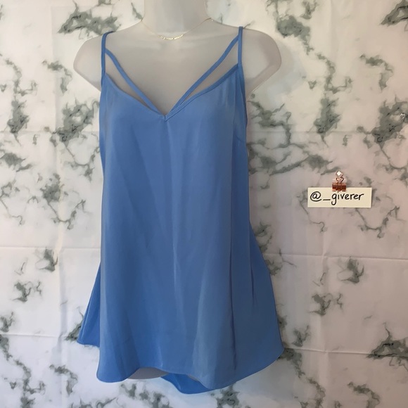 XS / 14W Blue Bell STRAPPY WOVEN CAMI CITY CHIC - Picture 1 of 16